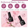 image:imageJODSONE Jelly Gel Nail Polish Set 32 Colors Sheer Pink Gel Polish Set with Base amp Top Matte Glitter Coat for Nail Art DIY Salon at HomeB25