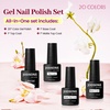 image:imageJODSONE Jelly Gel Nail Polish Set 32 Colors Sheer Pink Gel Polish Set with Base amp Top Matte Glitter Coat for Nail Art DIY Salon at HomeB26