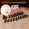 image:imageJODSONE Jelly Gel Nail Polish Set 32 Colors Sheer Pink Gel Polish Set with Base amp Top Matte Glitter Coat for Nail Art DIY Salon at HomeB32