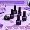 image:imageJODSONE Jelly Gel Nail Polish Set 32 Colors Sheer Pink Gel Polish Set with Base amp Top Matte Glitter Coat for Nail Art DIY Salon at HomeB33