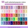 image:imageJODSONE Jelly Gel Nail Polish Set 32 Colors Sheer Pink Gel Polish Set with Base amp Top Matte Glitter Coat for Nail Art DIY Salon at HomeB33
