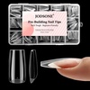 image:imageJODSONE Almond Nail Tips 224Pcs Soft Nail Gel Tips PreShaped Acrylic Fake Nails Full Cover Clear Gelly Press on Flase Nail Tips for Extension Nail Manicure Home DIY 14 SizesSquare Nail Tips