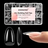 image:imageJODSONE Almond Nail Tips 224Pcs Soft Nail Gel Tips PreShaped Acrylic Fake Nails Full Cover Clear Gelly Press on Flase Nail Tips for Extension Nail Manicure Home DIY 14 SizesOval Round Nail Tips