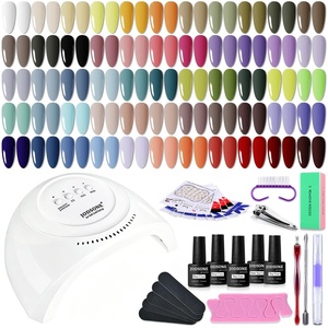 image:imageJODSONE Jelly Gel Nail Polish Set 32 Colors Sheer Pink Gel Polish Set with Base amp Top Matte Glitter Coat for Nail Art DIY Salon at HomeB16