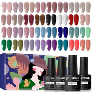 image:imageJODSONE Jelly Gel Nail Polish Set 32 Colors Sheer Pink Gel Polish Set with Base amp Top Matte Glitter Coat for Nail Art DIY Salon at HomeB29