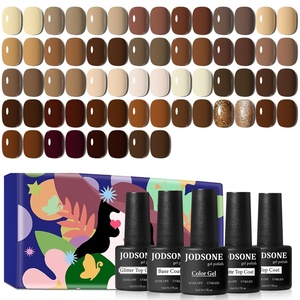 image:imageJODSONE Jelly Gel Nail Polish Set 32 Colors Sheer Pink Gel Polish Set with Base amp Top Matte Glitter Coat for Nail Art DIY Salon at HomeB31