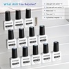 image:imageJODSONE 36Pcs Gel Nail Polish Kit with 4 Functional Adhesive Bottles Kit Soak Off Manicure Tools Gifts10SETJellyBlue