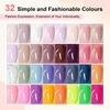 image:imageJODSONE 36Pcs Gel Nail Polish Kit with 4 Functional Adhesive Bottles Kit Soak Off Manicure Tools Gifts32KITColor B33B64