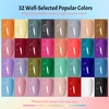 image:imageJODSONE 36Pcs Gel Nail Polish Kit with 4 Functional Adhesive Bottles Kit Soak Off Manicure Tools Gifts32KITM5MPinkB0132