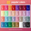 image:imageJODSONE 36Pcs Gel Nail Polish Kit with U V Light Crystal Transparent Classic Color 4 Functional Gel for All Seasons32KIT 1G 01A
