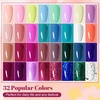 image:imageJODSONE 36Pcs Gel Nail Polish Kit with U V Light Crystal Transparent Classic Color 4 Functional Gel for All Seasons32KIT 1G 05A