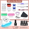 image:imageJODSONE 36Pcs Gel Nail Polish Kit with U V Light Crystal Transparent Classic Color 4 Functional Gel for All Seasons32KITColor 7