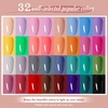 image:imageJODSONE 36Pcs Gel Nail Polish Kit with U V Light Crystal Transparent Classic Color 4 Functional Gel for All Seasons32KITColor 7