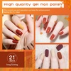 image:imageJODSONE 36Pcs Gel Nail Polish Kit with U V Light Crystal Transparent Classic Color 4 Functional Gel for All Seasons32KITColor 8