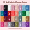 image:imageJODSONE 36Pcs Gel Nail Polish Kit with U V Light Crystal Transparent Classic Color 4 Functional Gel for All Seasonsclassic series