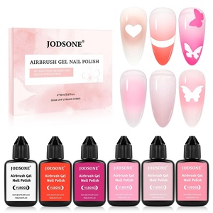 image:imageJODSONE 20 Colors Airbrush Gel Nail Polish Set for Nail Gradients No Dilution Gel Nail Polish DIY Various Patterns Nail Art Design Salon Kit Girls Holiday Gifts6ColorAirbrush4