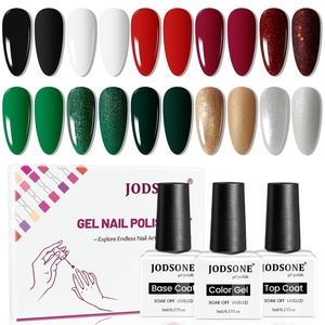 image:imageJODSONE 36Pcs Gel Nail Polish Kit with 4 Functional Adhesive Bottles Kit Soak Off Manicure Tools Gifts10ColorCD