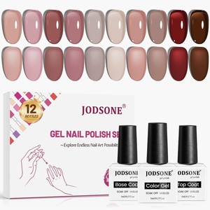 image:imageJODSONE 36Pcs Gel Nail Polish Kit with 4 Functional Adhesive Bottles Kit Soak Off Manicure Tools Gifts10ColorJelly