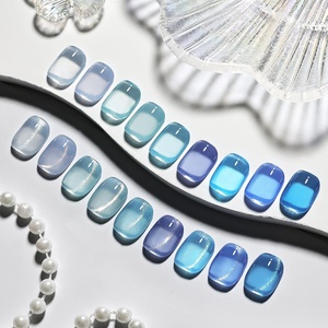 image:imageJODSONE 36Pcs Gel Nail Polish Kit with 4 Functional Adhesive Bottles Kit Soak Off Manicure Tools Gifts10SETJellyBlue