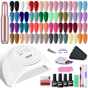 image:imageJODSONE 36Pcs Gel Nail Polish Kit with U V Light Crystal Transparent Classic Color 4 Functional Gel for All Seasons32KIT 1G 01A 107P