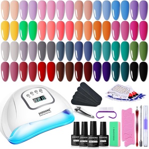 image:imageJODSONE 36Pcs Gel Nail Polish Kit with U V Light Crystal Transparent Classic Color 4 Functional Gel for All Seasons32KITColor 7