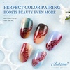 image:imageJODSONE Blooming Wave Nail Gel 165ML for Ocean Wave and Lace Nail ArtBlooming Liquid Applied Over Uncured Base GelDeep Berry RedB1507B1507