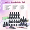image:imageJODSONE 10 Colors Builder Nail Gel Polish Set with Base Coat and Top Coat No Wiping for Nails Strengthener Hard Nail Extension Gel LED Nail Lamp Cured20colorBGkit