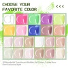 image:imageJODSONE 10 Colors Builder Nail Gel Polish Set with Base Coat and Top Coat No Wiping for Nails Strengthener Hard Nail Extension Gel LED Nail Lamp Cured20colorBGset