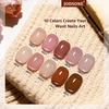 image:imageJODSONE 10 Colors Builder Nail Gel Polish Set with Base Coat and Top Coat No Wiping for Nails Strengthener Hard Nail Extension Gel LED Nail Lamp Cured10COLORBuilder GelBG