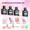image:imageJODSONE 10 Colors Builder Nail Gel Polish Set with Base Coat and Top Coat No Wiping for Nails Strengthener Hard Nail Extension Gel LED Nail Lamp Cured20colorBGkit