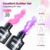 image:imageJODSONE 10 Colors Builder Nail Gel Polish Set with Base Coat and Top Coat No Wiping for Nails Strengthener Hard Nail Extension Gel LED Nail Lamp Cured20colorBGkit