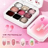 image:imageJODSONE 100PCS Soft Nail Sponges Tool with 1PCS Grabbing Pen Professional Accessories Manicure Salon Supplies for Nail Art Gradient Designs Blush Nail Art9ColorPPG2