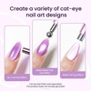 image:imageJODSONE Cat Eye Magnet Set for Nails3in1 Magnetic Tool with Ball Magnet amp Magnetic PenFrenchHeartBlack Hole amp Bunny Guide Plates for CatEye Gel Polish DIY Nail ArtPurple