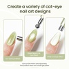 image:imageJODSONE Cat Eye Magnet Set for Nails3in1 Magnetic Tool with Ball Magnet amp Magnetic PenFrenchHeartBlack Hole amp Bunny Guide Plates for CatEye Gel Polish DIY Nail ArtGreen