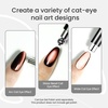 image:imageJODSONE Cat Eye Magnet Set for Nails3in1 Magnetic Tool with Ball Magnet amp Magnetic PenFrenchHeartBlack Hole amp Bunny Guide Plates for CatEye Gel Polish DIY Nail ArtBlack