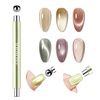 image:imageJODSONE Cat Eye Magnet Set for Nails3in1 Magnetic Tool with Ball Magnet amp Magnetic PenFrenchHeartBlack Hole amp Bunny Guide Plates for CatEye Gel Polish DIY Nail ArtGreen