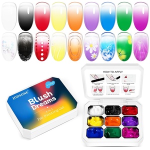 image:imageJODSONE 100PCS Soft Nail Sponges Tool with 1PCS Grabbing Pen Professional Accessories Manicure Salon Supplies for Nail Art Gradient Designs Blush Nail Art9ColorPPG1