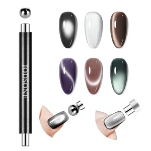 image:imageJODSONE Cat Eye Magnet Set for Nails3in1 Magnetic Tool with Ball Magnet amp Magnetic PenFrenchHeartBlack Hole amp Bunny Guide Plates for CatEye Gel Polish DIY Nail ArtBlack