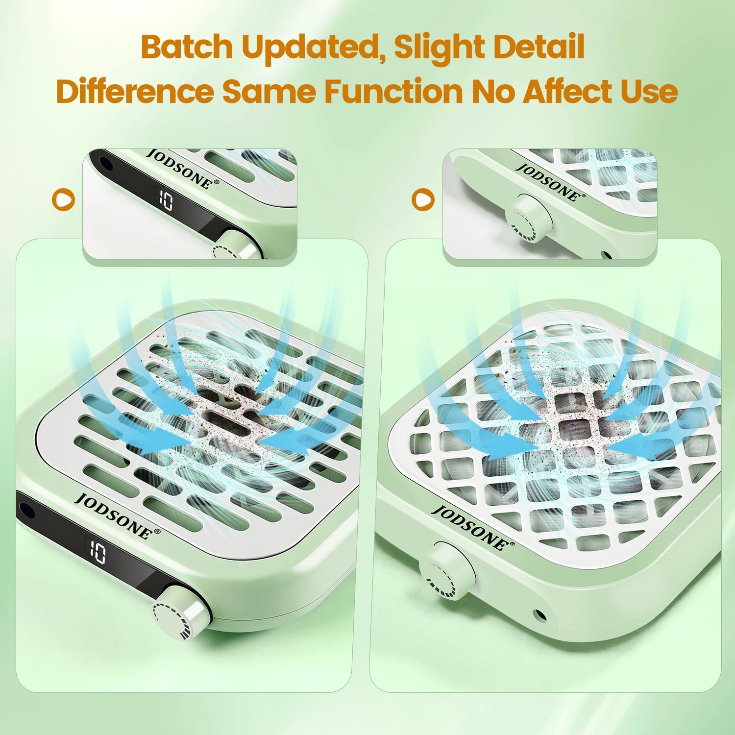 image:imageJODSONE 6000RPM Mini Nail Dust Collector PocketSized Powerful Suction Portable Nail Salon with 30 Filters GreenNdc01