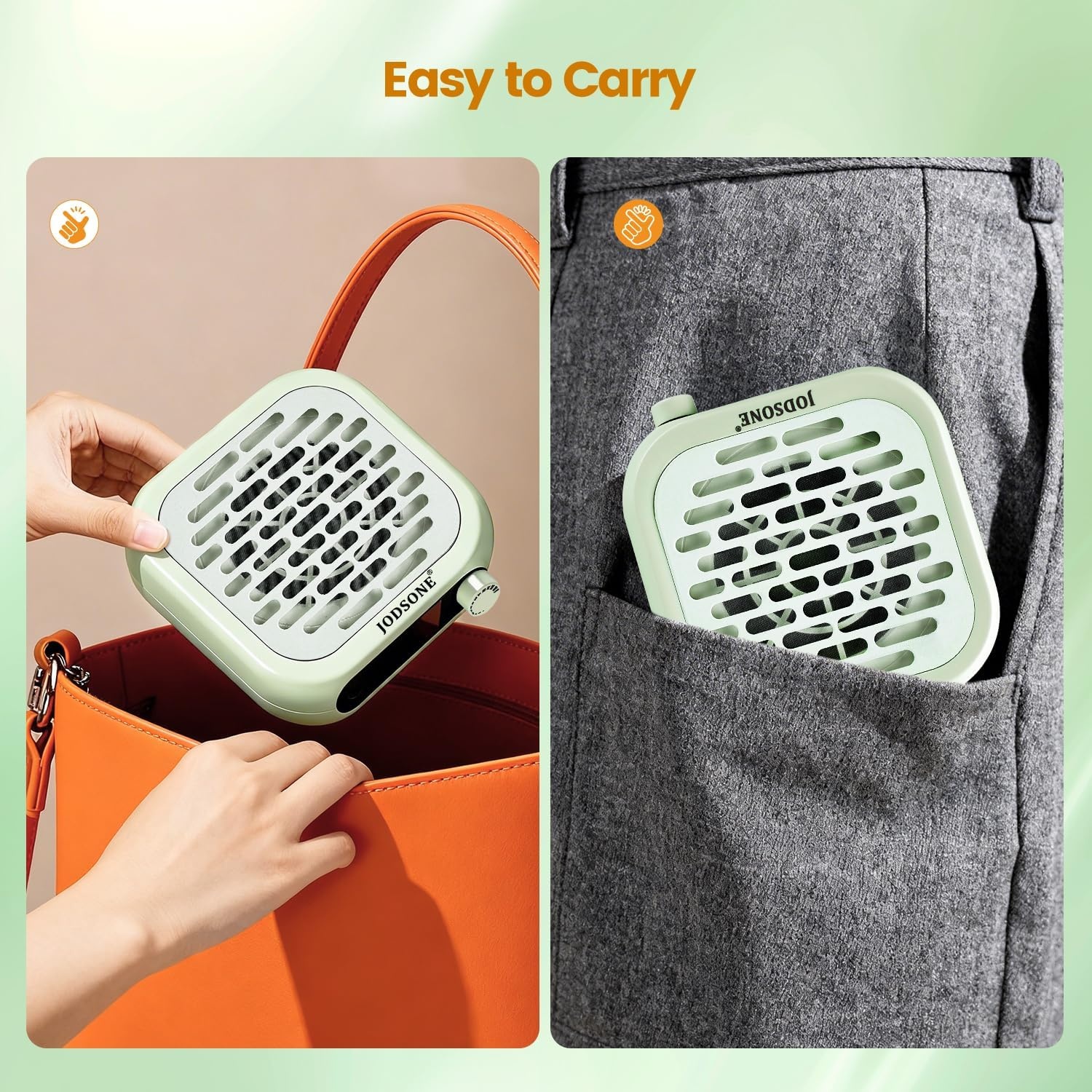 image:imageJODSONE 6000RPM Mini Nail Dust Collector PocketSized Powerful Suction Portable Nail Salon with 30 Filters GreenNdc01