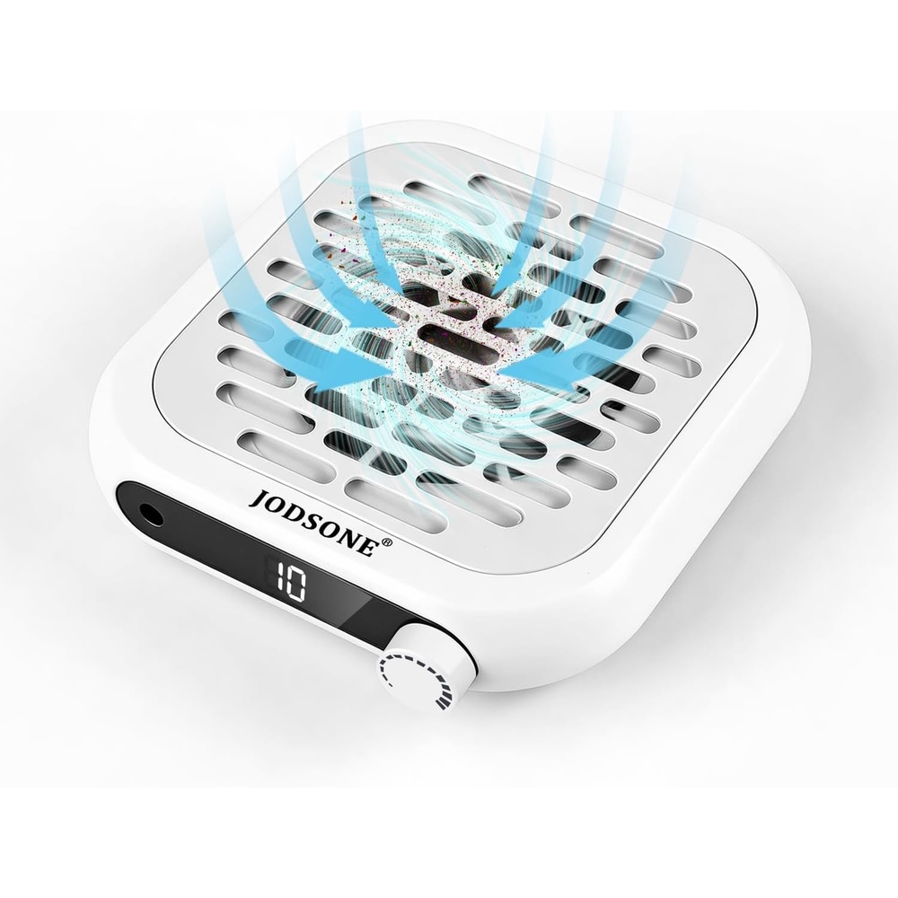 image:imageJODSONE 6000RPM Mini Nail Dust Collector PocketSized Powerful Suction Portable Nail Salon with 30 Filters GreenNdc04