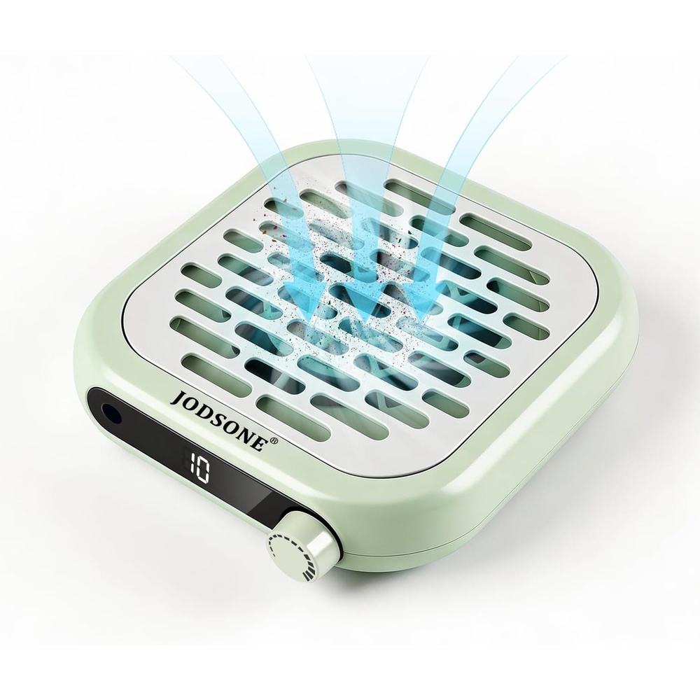 image:imageJODSONE 6000RPM Mini Nail Dust Collector PocketSized Powerful Suction Portable Nail Salon with 30 Filters GreenNdc05