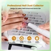 image:imageJODSONE 6000RPM Mini Nail Dust Collector PocketSized Powerful Suction Portable Nail Salon with 30 Filters GreenNdc05