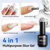 image:imageJODSONE 2PCS 10ML Nail Glue Gel for Long Acrylic Extension Nail False Tips and Clear Press On Nails Repair Treatment Rhinestone Girl Gift for Home Salon Beginner DIY15ml Clear 5in1