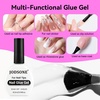 image:imageJODSONE 2PCS 10ML Nail Glue Gel for Long Acrylic Extension Nail False Tips and Clear Press On Nails Repair Treatment Rhinestone Girl Gift for Home Salon Beginner DIY165ml Clear 2Pack