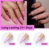 image:imageJODSONE 2PCS 10ML Nail Glue Gel for Long Acrylic Extension Nail False Tips and Clear Press On Nails Repair Treatment Rhinestone Girl Gift for Home Salon Beginner DIY165ml Clear 2Pack