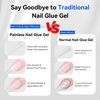 image:imageJODSONE 2PCS 10ML Nail Glue Gel for Long Acrylic Extension Nail False Tips and Clear Press On Nails Repair Treatment Rhinestone Girl Gift for Home Salon Beginner DIY165ml Clear