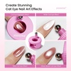 image:imageJODSONE 5D Automatic Cat Eye Magnet for NailsPink UShaped Strong Nail Art Magnet Tool with Ball Magnet Easy Multiple Cat Eye Effects for Beginners DIY at Home SalonMagnet Only No Gel IncludedM3