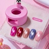 image:imageJODSONE 5D Automatic Cat Eye Magnet for NailsPink UShaped Strong Nail Art Magnet Tool with Ball Magnet Easy Multiple Cat Eye Effects for Beginners DIY at Home SalonMagnet Only No Gel IncludedM3