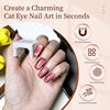image:imageJODSONE 5D Automatic Cat Eye Magnet for NailsPink UShaped Strong Nail Art Magnet Tool with Ball Magnet Easy Multiple Cat Eye Effects for Beginners DIY at Home SalonMagnet Only No Gel IncludedM5